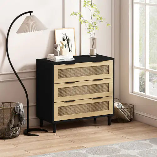 3 Rattan Storage Cabinet Rattan Drawers