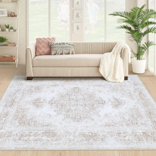 Vintage Distressed Medallion Rug